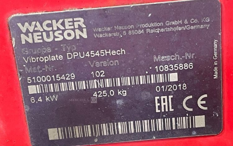 WACKER NEUSON DPU4545  55MAM62026