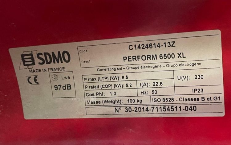 SDMO PERFORM 6500XL  107MAM6