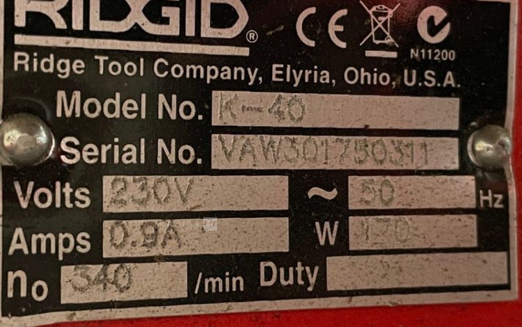 RIDGID K-40  DEB010097