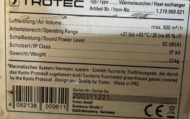 TROTEC PAC4600  DIV000358