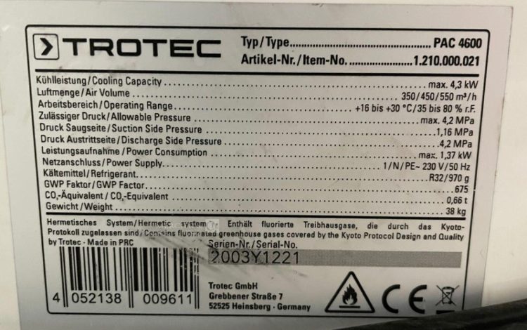 TROTEC PAC4600  DIV000358