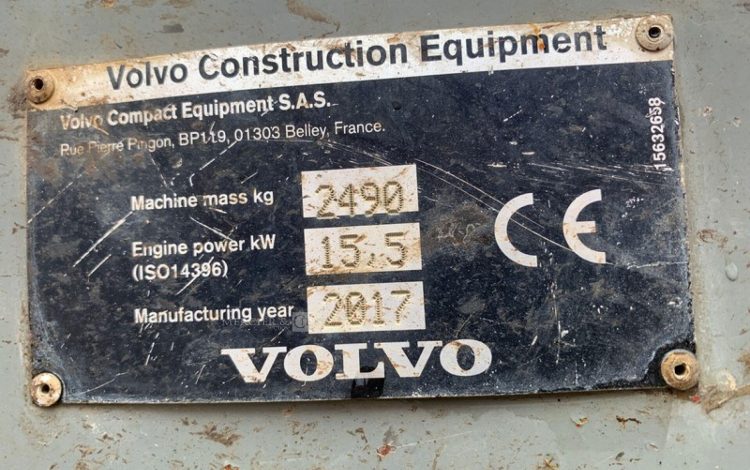 VOLVO ECR25D  269822