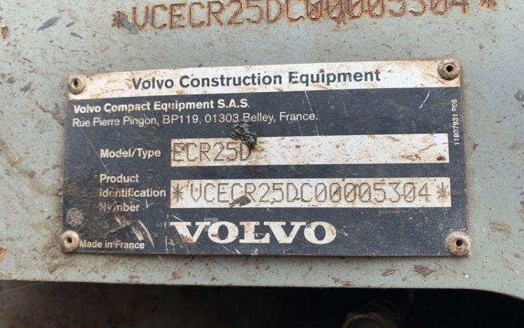 VOLVO ECR25D  269822