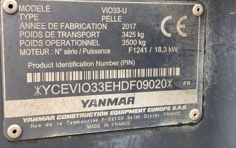 YANMAR VIO33UCR  2580581