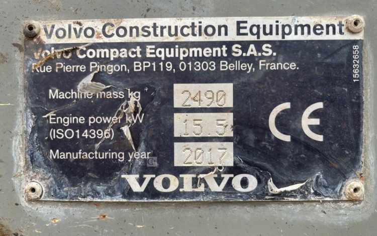 VOLVO ECR25D  259657
