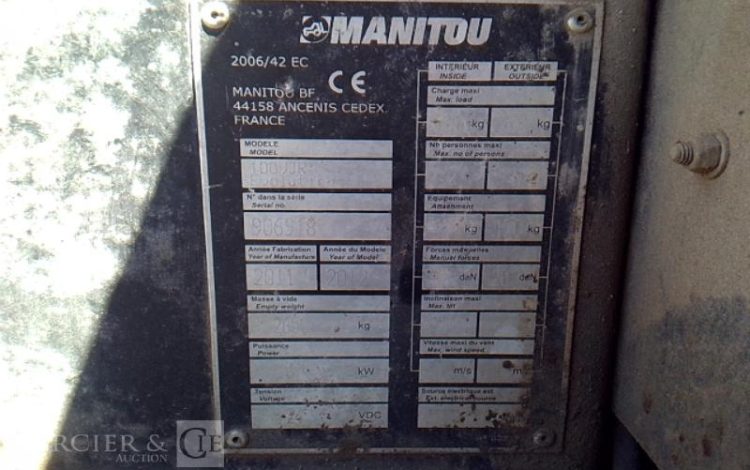 MANITOU NACELLE A MAT VERTICAL 100 VJR EVOLUTION  -10M – AN2012  906918