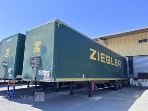 GENERAL_TRAILERS SREM FOURGON 27T RIDEAU FIT 2 ESSIEUX VERT 9776TQ79