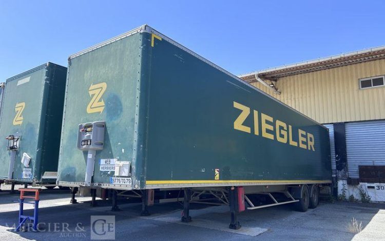 GENERAL_TRAILERS SREM FOURGON 27T RIDEAU FIT 2 ESSIEUX VERT 9776TQ79