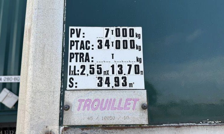 TROUILLET SREM FOURGON 3 ESSIEUX 34T RIDEAU FIT VERT AT-456-GL