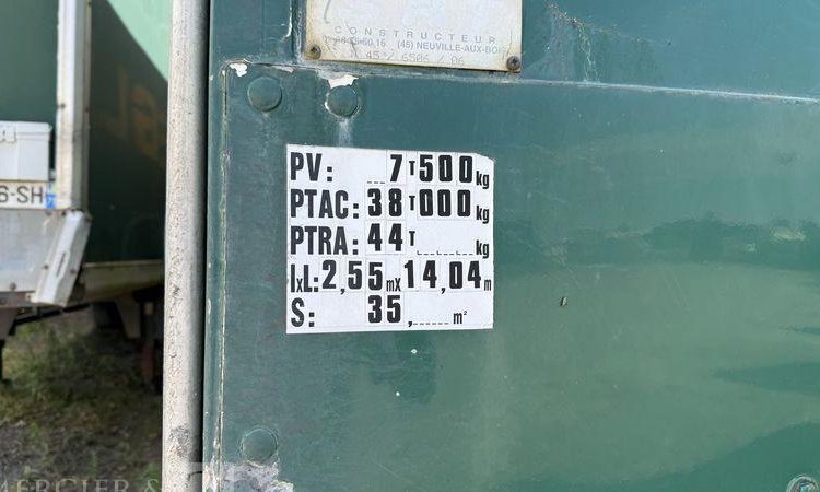 TROUILLET SREM PLSC 3 ESSIEUX 38T HAYON NON TESTE VERT BX-129-GS