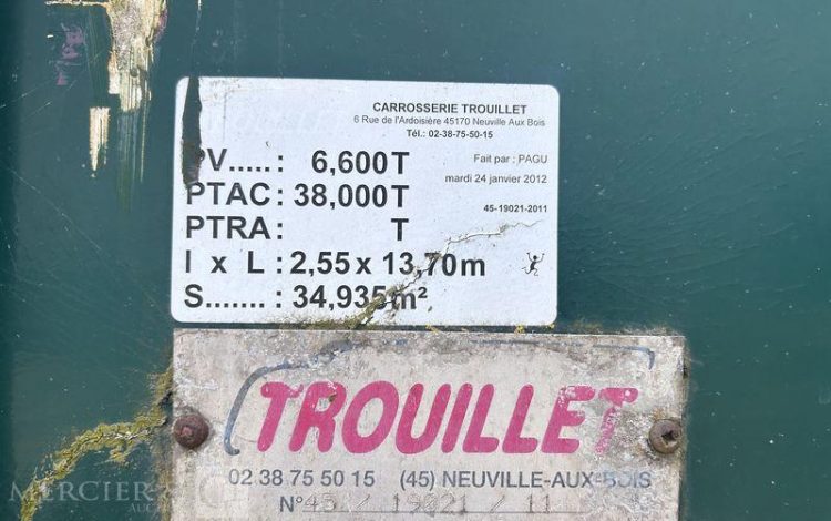 TROUILLET SREM FOURGON 3 ESSIEUX 38T VERT CA-761-QJ