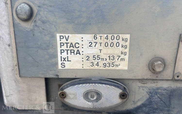 TROUILLET SREM FOURGON 2 ESSIEUX 27T RIDEAU FIT VERT CQ-716-ZW