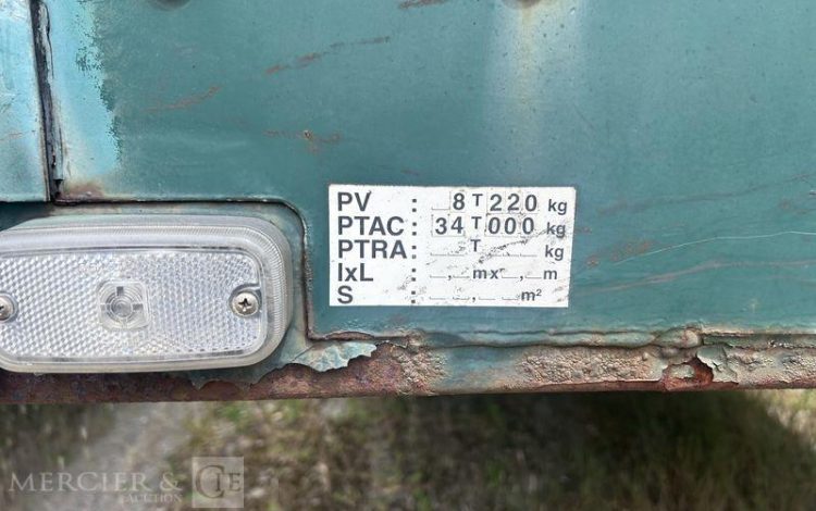 KRONE SREM FOURGON 3 ESSIEUX 34T RIDEAU FIT VERT CT-489-KF