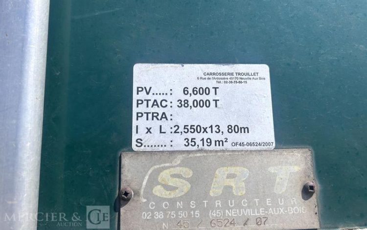 TROUILLET SREM PLSC 38T 3 ESSIEUX VERT CV-912-KB