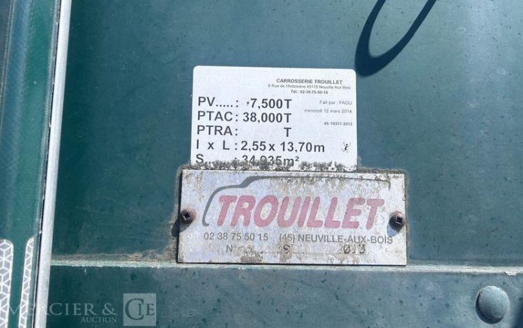 TROUILLET SREM PLSC 38T HAYON  3 ESSIEUX VERT DD-776-YK