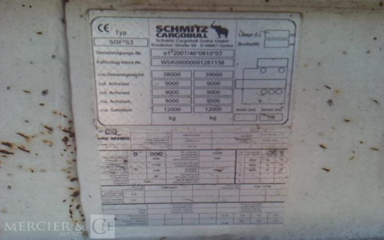 SCHMIDT BENNE ENROCHEMENT BASCULANTE – 3 ESSIEUX – PTAC 38T  DH-927-NF