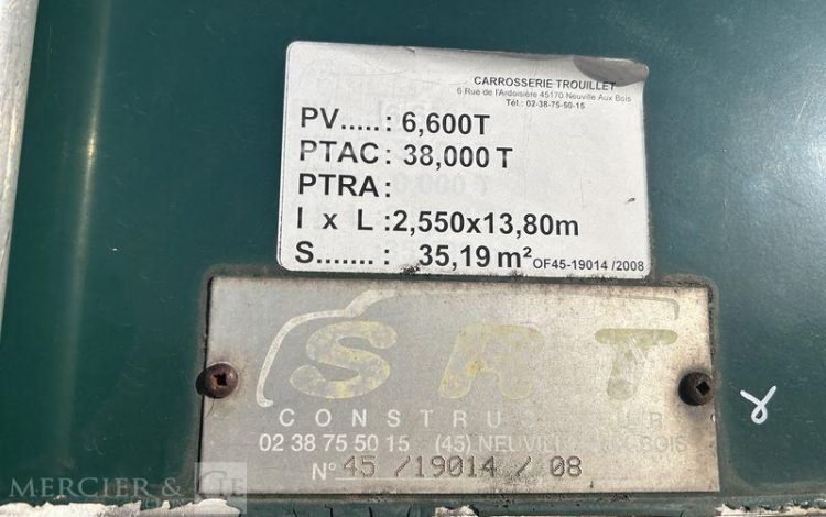 TROUILLET SREM PLSC 38T 3 ESSIEUX VERT DK-025-XX