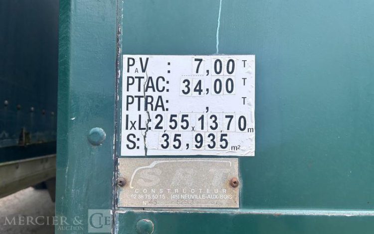 TROUILLET SREM FOURGON 3 ESSIEUX 34T RIDEAU FIT VERT DY-556-SM