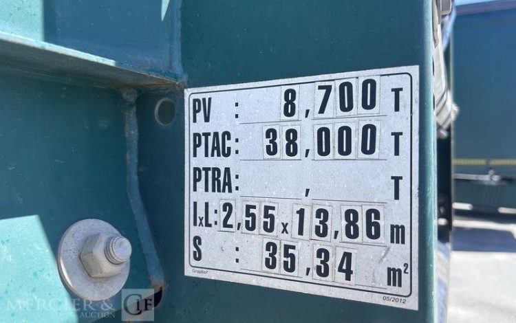 KRONE SREM FOURGON 38T 3 ESSIEUX  ED-312-ET