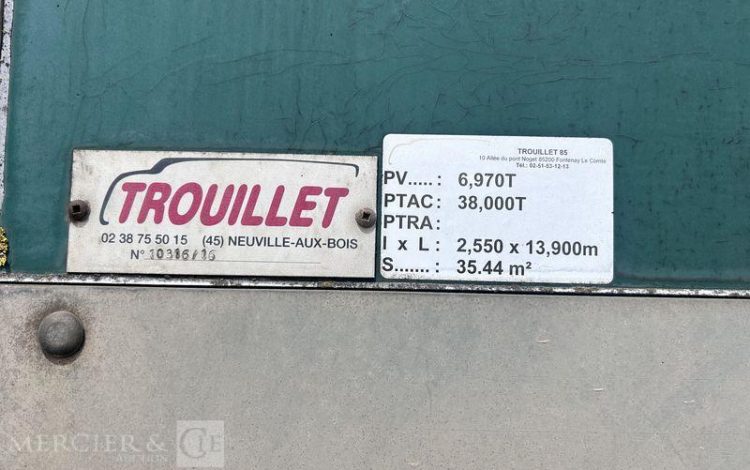 TROUILLET SREM FOURGON 3 ESSIEUX 38T RIDEAU FIT VERT EE-021-DZ