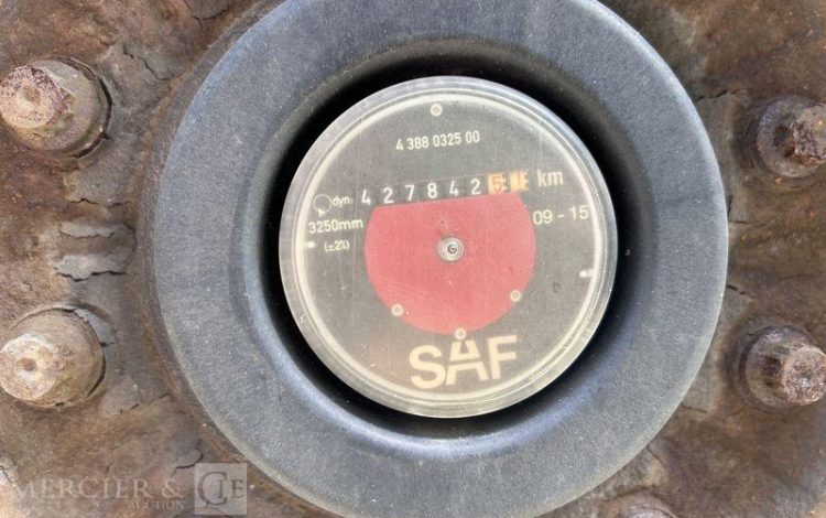 TROUILLET SREM FOURGON 3 ESSIEUX 38T RIDEAU FIT HAYON VERT EE-474-KV