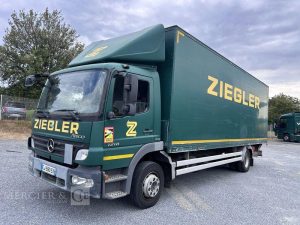 MERCEDES ATEGO 1218 CAISSE HAYON VERT EJ-590-EX