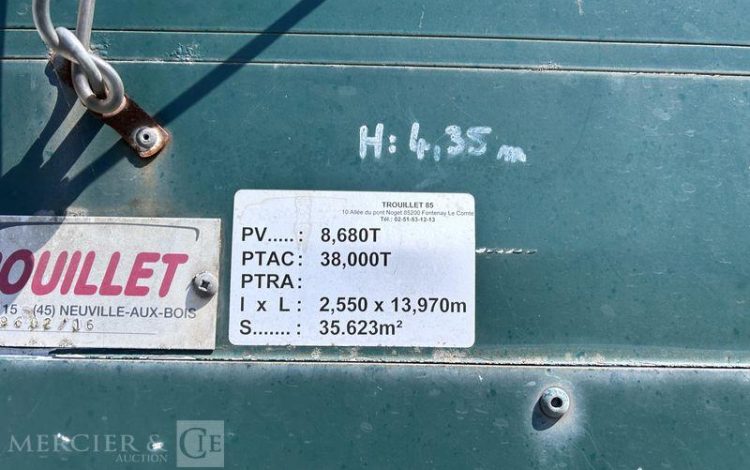 TROUILLET SREM PLSC 38T 3 ESSIEUX VERT EJ-800-ZV