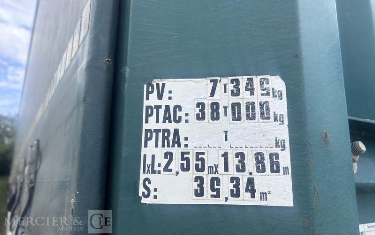 KRONE SREM PLSC 3 ESSIEUX 38T HAYON VERT EN-933-YL
