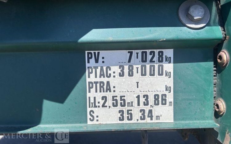 KRONE SREM PLSC 38T 3 ESSIEUX VERT ER-678-EX