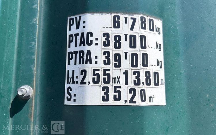 KRONE SREM PLSC 38T 3 ESSIEUX VERT EZ-725-GK