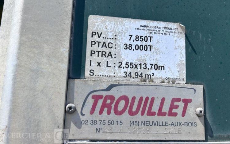 TROUILLET SREM FOURON 38T HAYON 3 ESSIEUX VERT FA-788-LZ