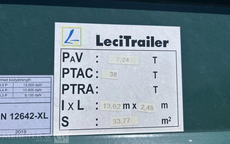 LECITRAILER SREM PLSC 27T 2 ESSIEUX VERT FH-462-NH
