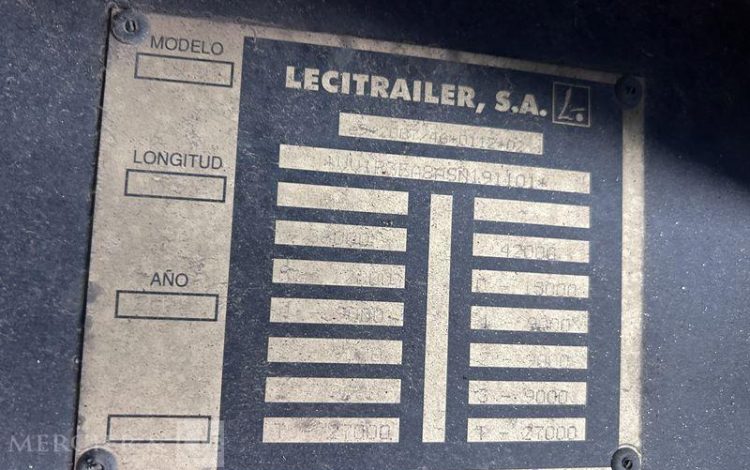 LECITRAILER SREM FOURGON 27T HAYON  3 ESSIEUX VERT FK-078-GM