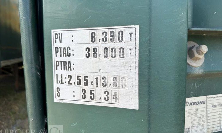 KRONE SREM PLSC 3 ESSIEUX 38T VERT FN-733-PT