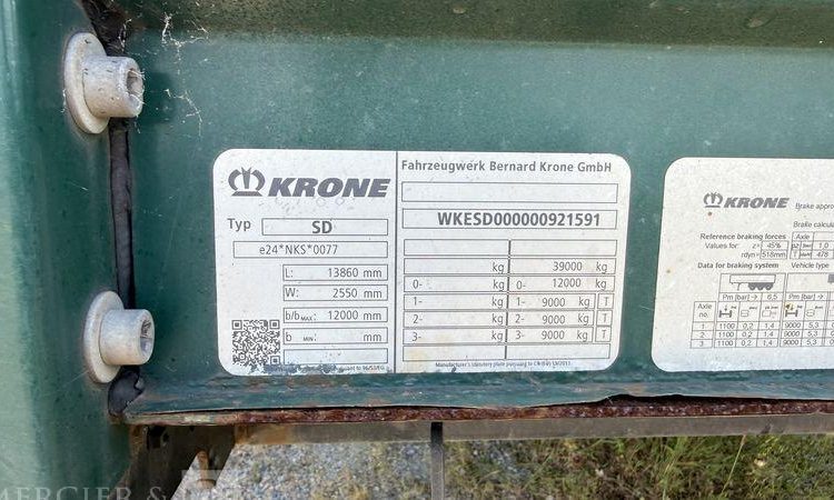 KRONE SREM PLSC 3 ESSIEUX 38T VERT FN-733-PT