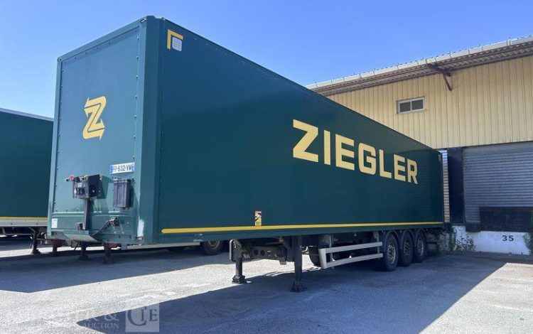 LECITRAILER SREM FOURGON 38T HAYON 3 ESSIEUX VERT FP-632-VM