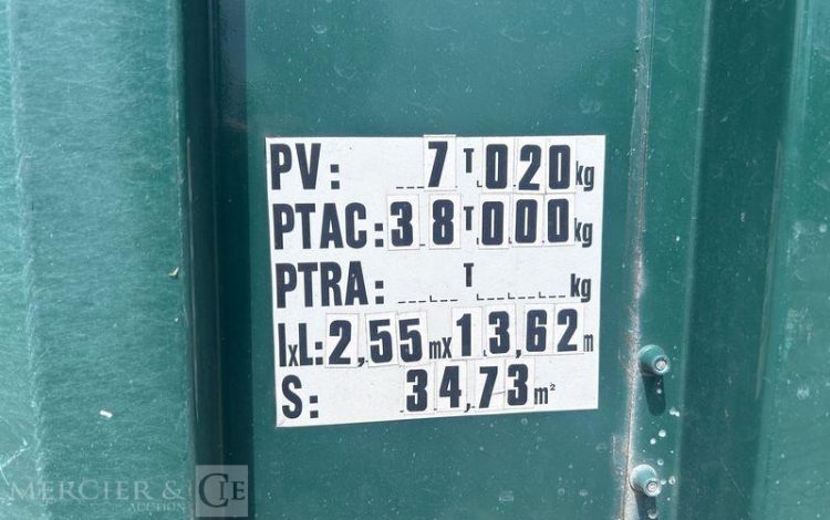 LECITRAILER SREM PLSC 3 ESSIEUX 38T VERT GC-298-YJ