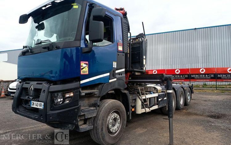 RENAULT PORTEUR C480 DTI 13 B 100 AMPLIROOL AVEC GRUE AUXILIAIRE – DIESEL – ANNEE 2023 BLEU GM-140-VR
