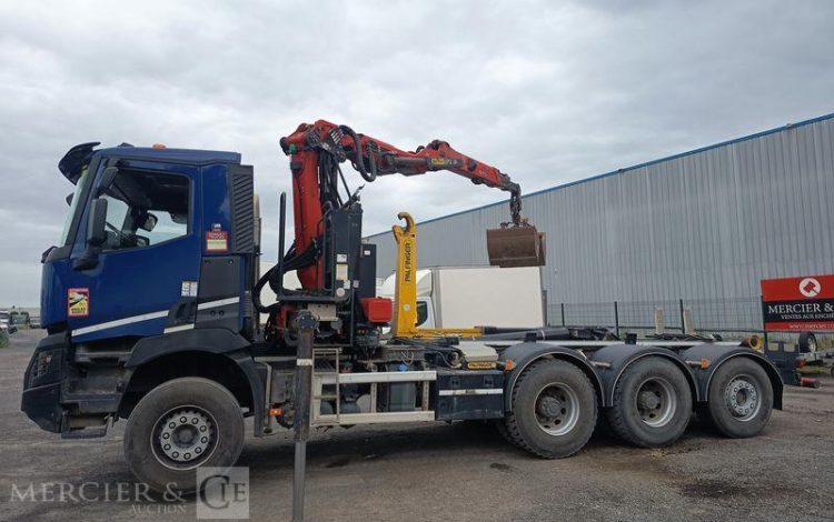 RENAULT PORTEUR C480 DTI 13 B 100 AMPLIROOL AVEC GRUE AUXILIAIRE – DIESEL – ANNEE 2023 BLEU GM-140-VR