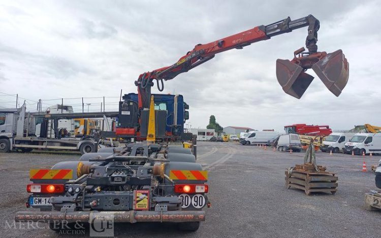 RENAULT PORTEUR C480 DTI 13 B 100 AMPLIROOL AVEC GRUE AUXILIAIRE – DIESEL – ANNEE 2023 BLEU GM-140-VR