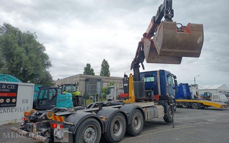 RENAULT PORTEUR C480 DTI 13 B 100 AMPLIROOL AVEC GRUE AUXILIAIRE – DIESEL – ANNEE 2023 BLEU GM-140-VR