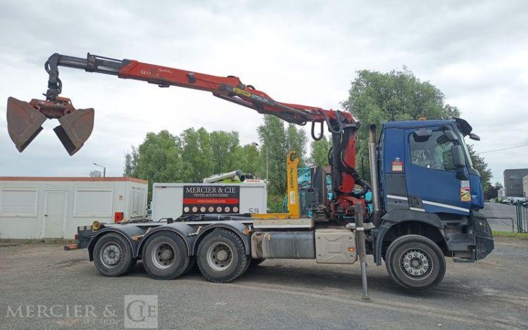 RENAULT PORTEUR C480 DTI 13 B 100 AMPLIROOL AVEC GRUE AUXILIAIRE – DIESEL – ANNEE 2023 BLEU GM-140-VR