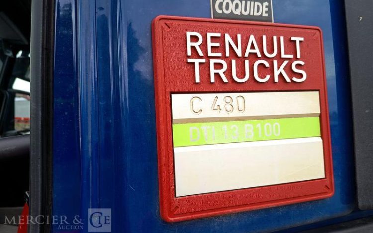 RENAULT PORTEUR C480 DTI 13 B 100 AMPLIROOL AVEC GRUE AUXILIAIRE – DIESEL – ANNEE 2023 BLEU GM-140-VR