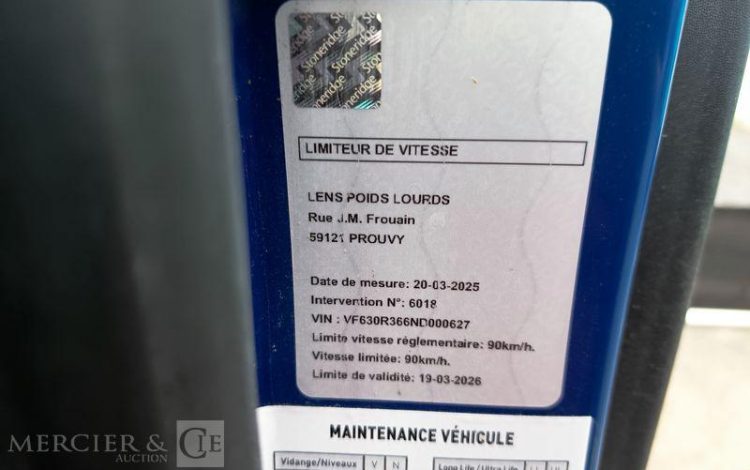 RENAULT PORTEUR C480 DTI 13 B 100 AMPLIROOL AVEC GRUE AUXILIAIRE – DIESEL – ANNEE 2023 BLEU GM-140-VR