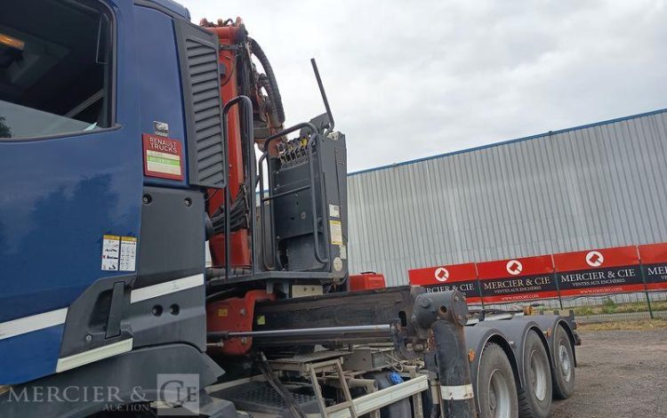 RENAULT PORTEUR C480 DTI 13 B 100 AMPLIROOL AVEC GRUE AUXILIAIRE – DIESEL – ANNEE 2023 BLEU GM-140-VR