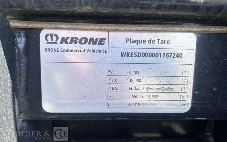 KRONE SREM PLSC 38T 3 ESSIEUX VERT GX-734-YM
