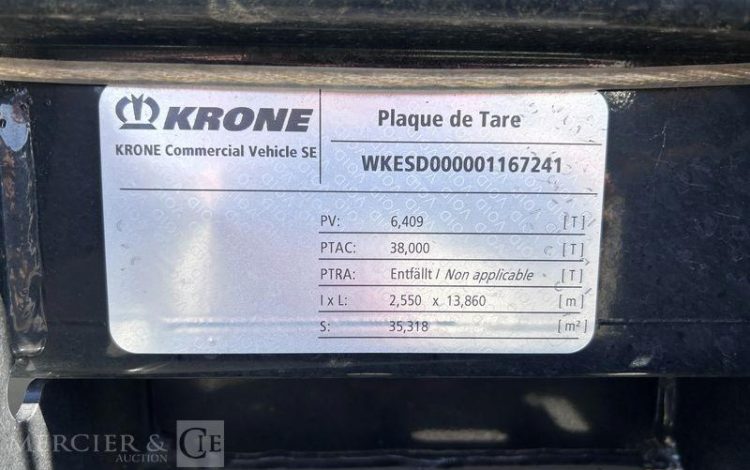KRONE SREM PLSC 38T 3 ESSIEUX VERT GY-558-GV