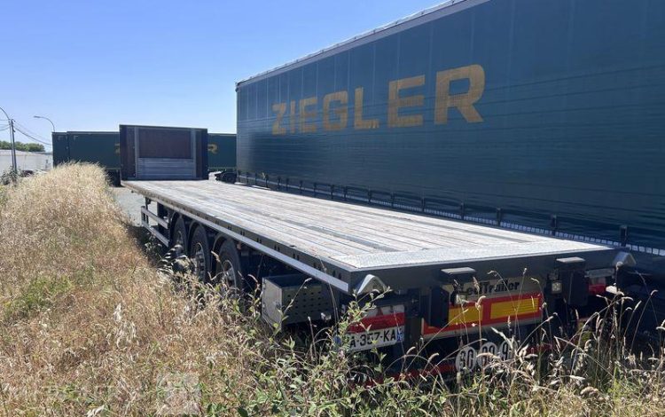 LECITRAILER SREM PLATEAU 38T 3 ESSIEUX GRIS HA-357-KA