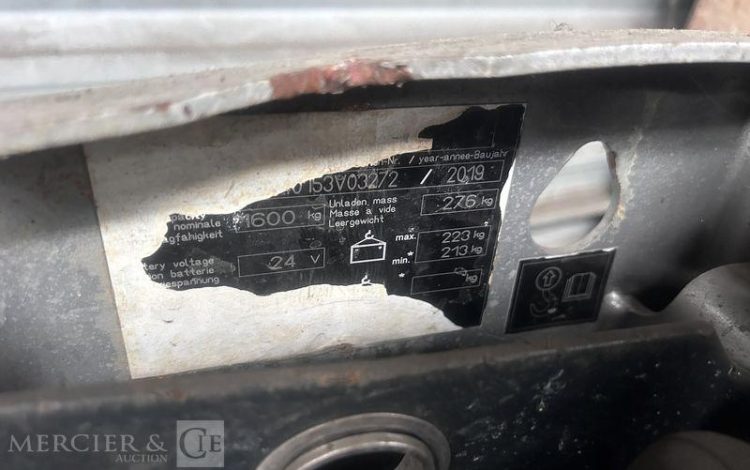 STILL TRANSPALETTE ELEC – CAP 1T6 – AN 2019- HS GRIS V03272