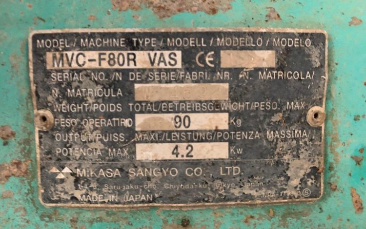 MIKASA MVC-F80R  PLA748505